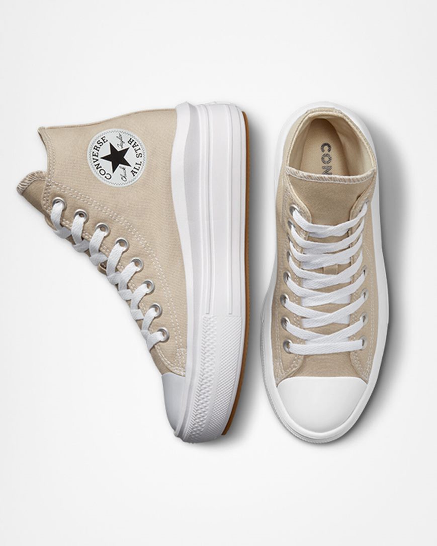 Topanky Na Platforme Converse Chuck Taylor All Star Move Vysoke Damske Siva Biele Siva | SK CZRYL1